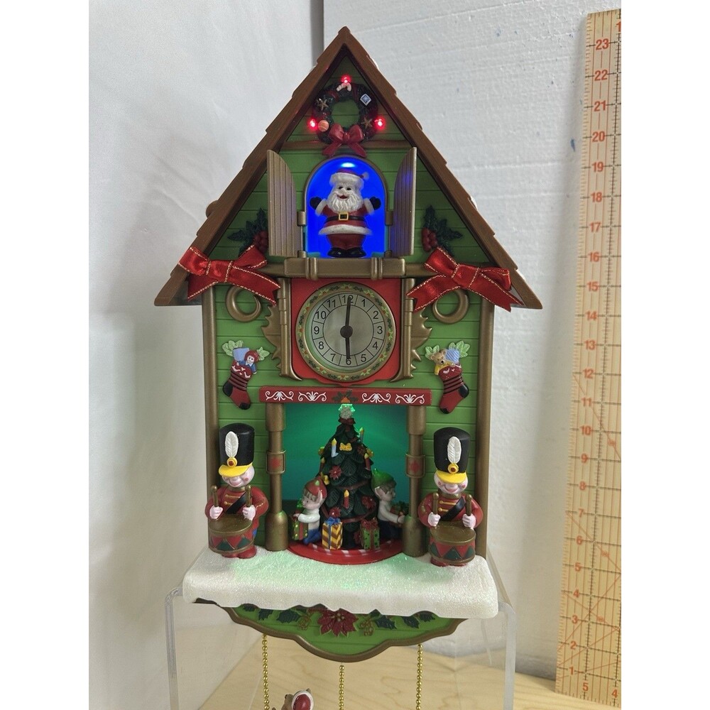 Avon Cuckoo Clock Tick Tock Til Christmas Santa Animated Musical 2011